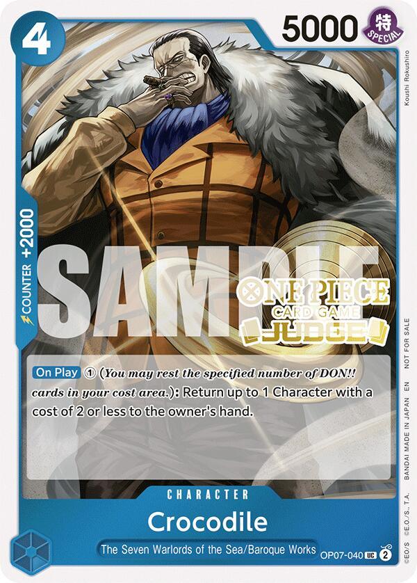 Crocodile (Judge Pack Vol. 6) [One Piece Promotion Cards] (ONLINE ORDER ONLY)