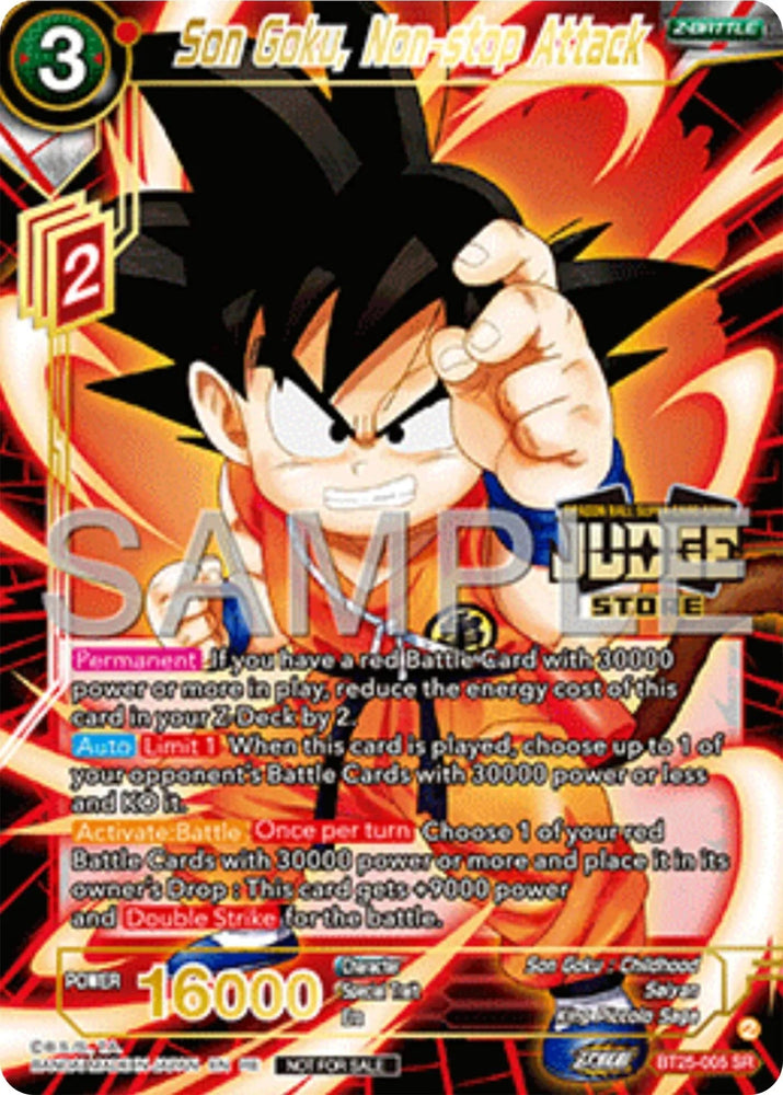 Son Goku, Non-stop Attack (Judge Pack Vol.17) (Store) (BT25-005) [Tournament Promotion Cards] (ONLINE ORDER ONLY)