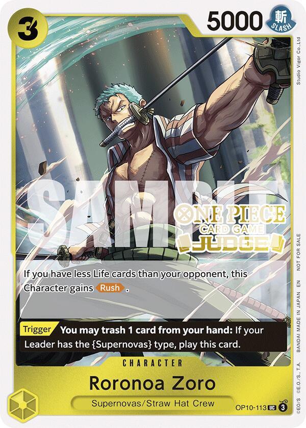 Roronoa Zoro (Judge Pack Vol. 6) [One Piece Promotion Cards] (ONLINE ORDER ONLY)