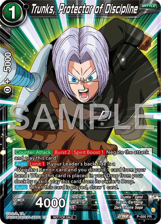 Trunks, Protector of Discipline (Zenkai Series Tournament Pack Vol.12) (P-686) [Tournament Promotion Cards] (ONLINE ORDER ONLY)