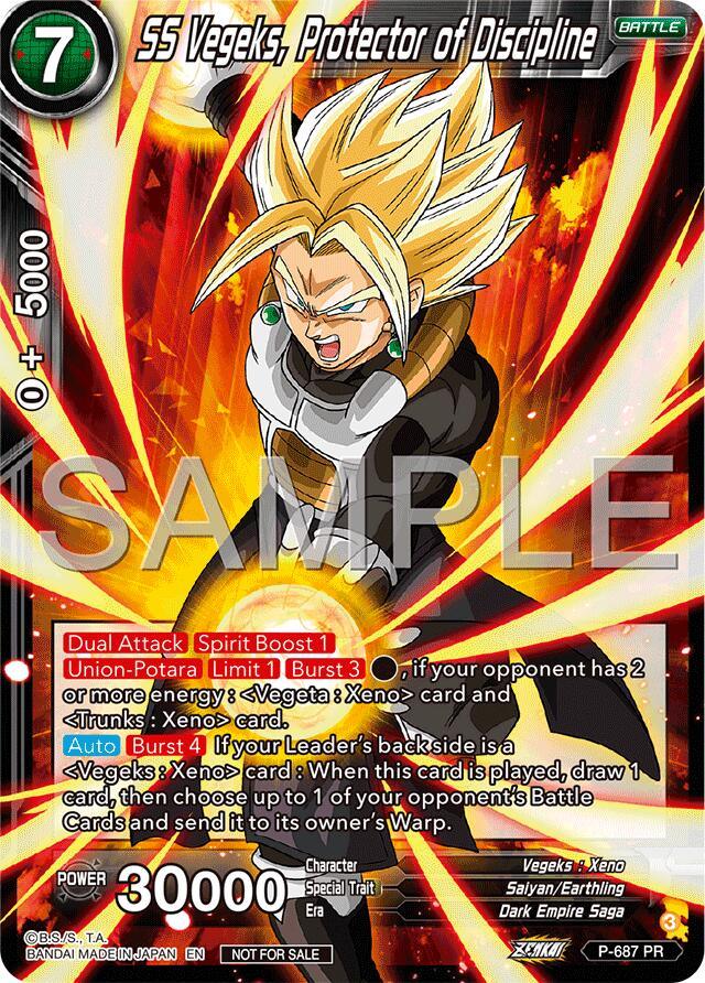 SS Vegeks, Protector of Discipline (Zenkai Series Tournament Pack Vol.12) (P-687) [Tournament Promotion Cards] (ONLINE ORDER ONLY)