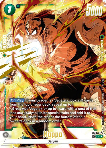 Nappa (Limited Pack 02) (Alternate Art) [Fusion World Tournament Cards] (ONLINE ORDER ONLY)