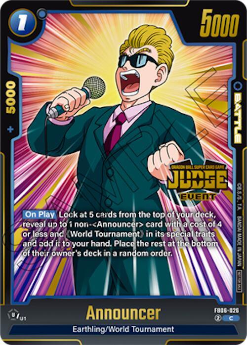 Announcer (Judge Pack 04 - Event) [Fusion World Tournament Cards] (ONLINE ORDER ONLY)