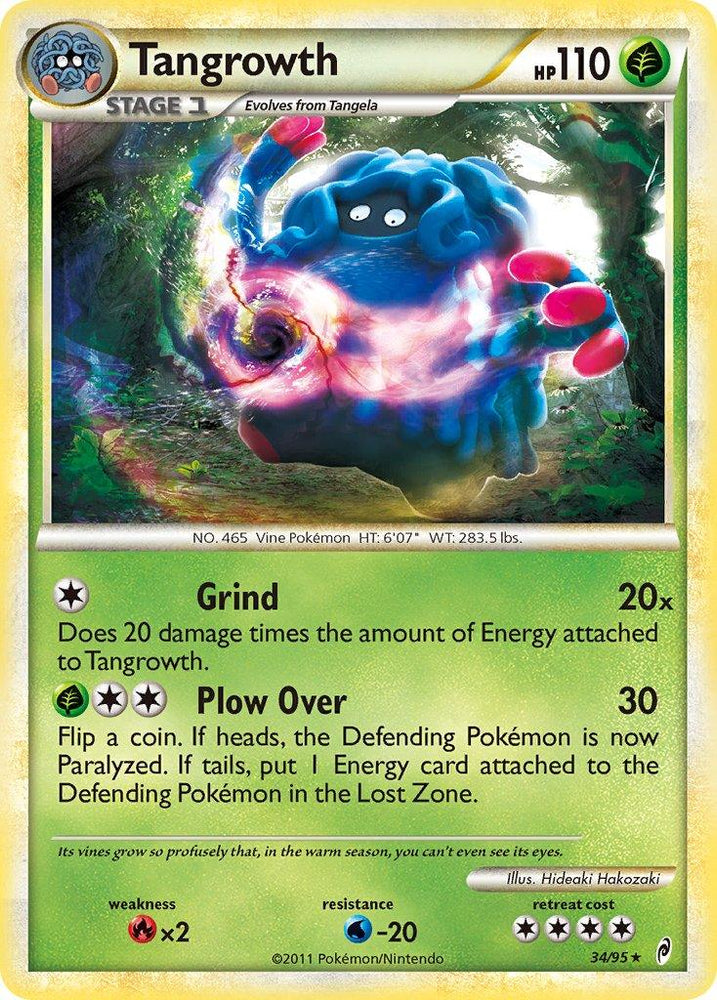 Tangrowth (34/95) (Theme Deck Exclusive) [HeartGold & SoulSilver: Call of Legends] (Online Only)