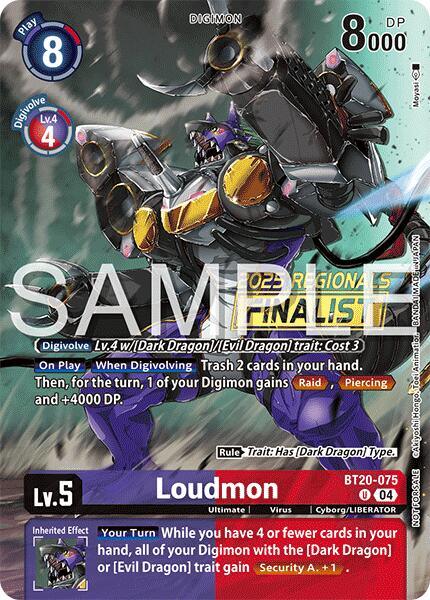Loudmon [BT20-075] (Regionals 25-26 Season 2 Finalist) [Release Special Booster Ver.2.0] (ONLINE ORDER ONLY)