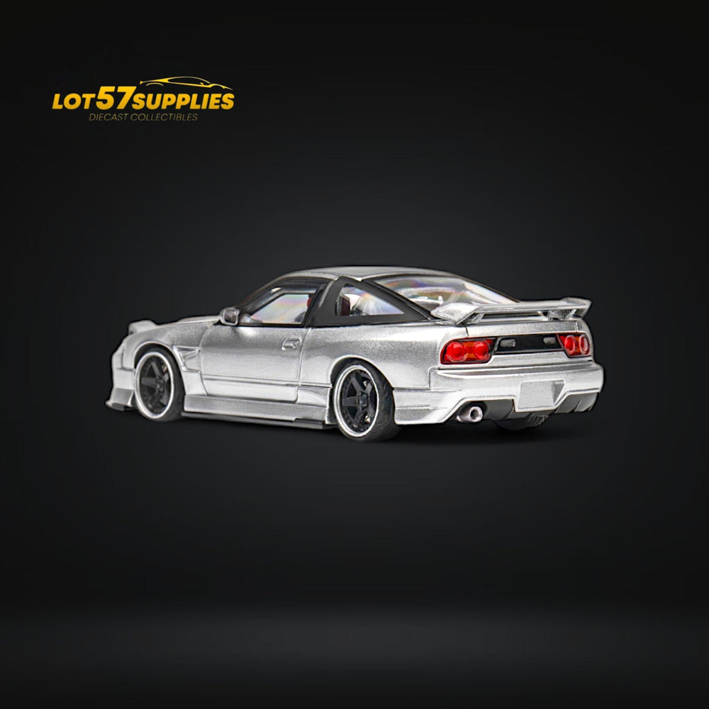 MicroTurbo Custom 180SX Miyabi 180SX Metallic Silver 1:64 (ONLINE ORDER ONLY)