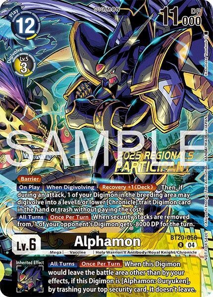 Alphamon [BT20-056] (Regionals 25-26 Season 2 Participant) [Release Special Booster Ver.2.0] (ONLINE ORDER ONLY)