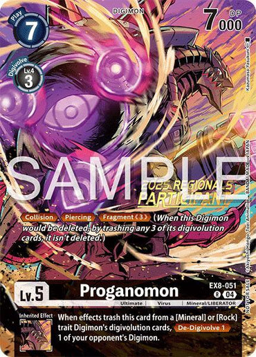Proganomon [EX8-051] (Regionals 25-26 Season 2 Participant) [Chain of Liberation] (ONLINE ORDER ONLY)