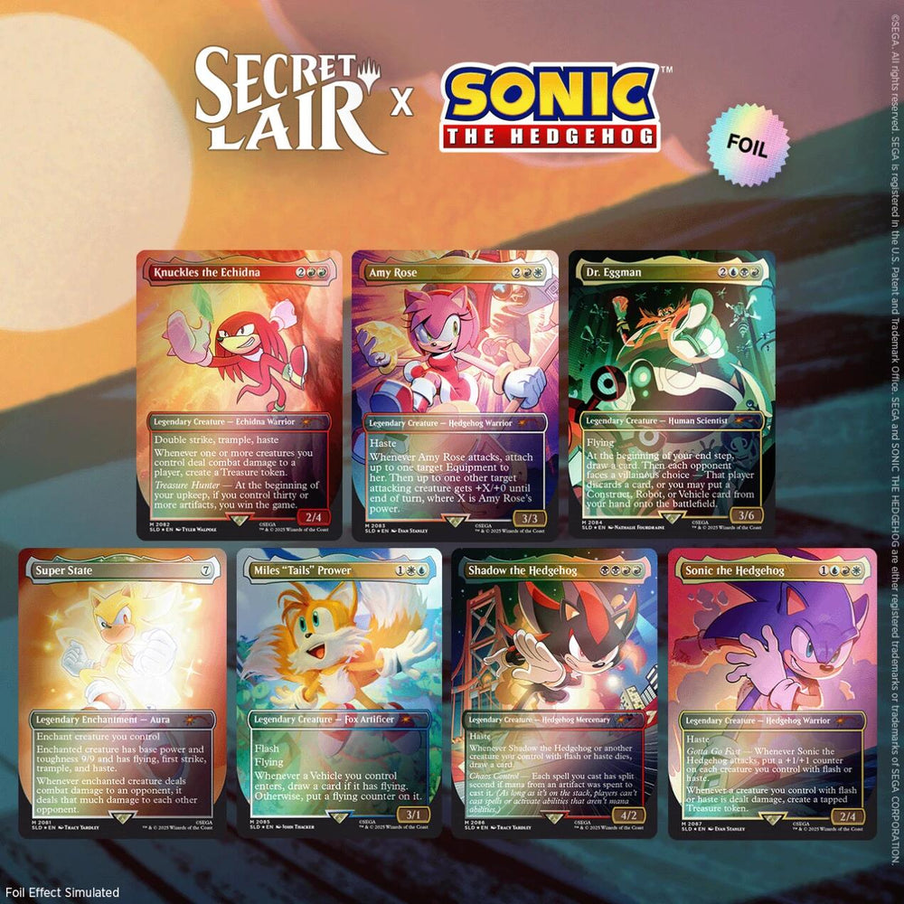 Secret Lair x Sonic the Hedgehog Superdrop: Friends & Foes (Rainbow Foil) [SLD] (ONLINE ORDER ONLY)