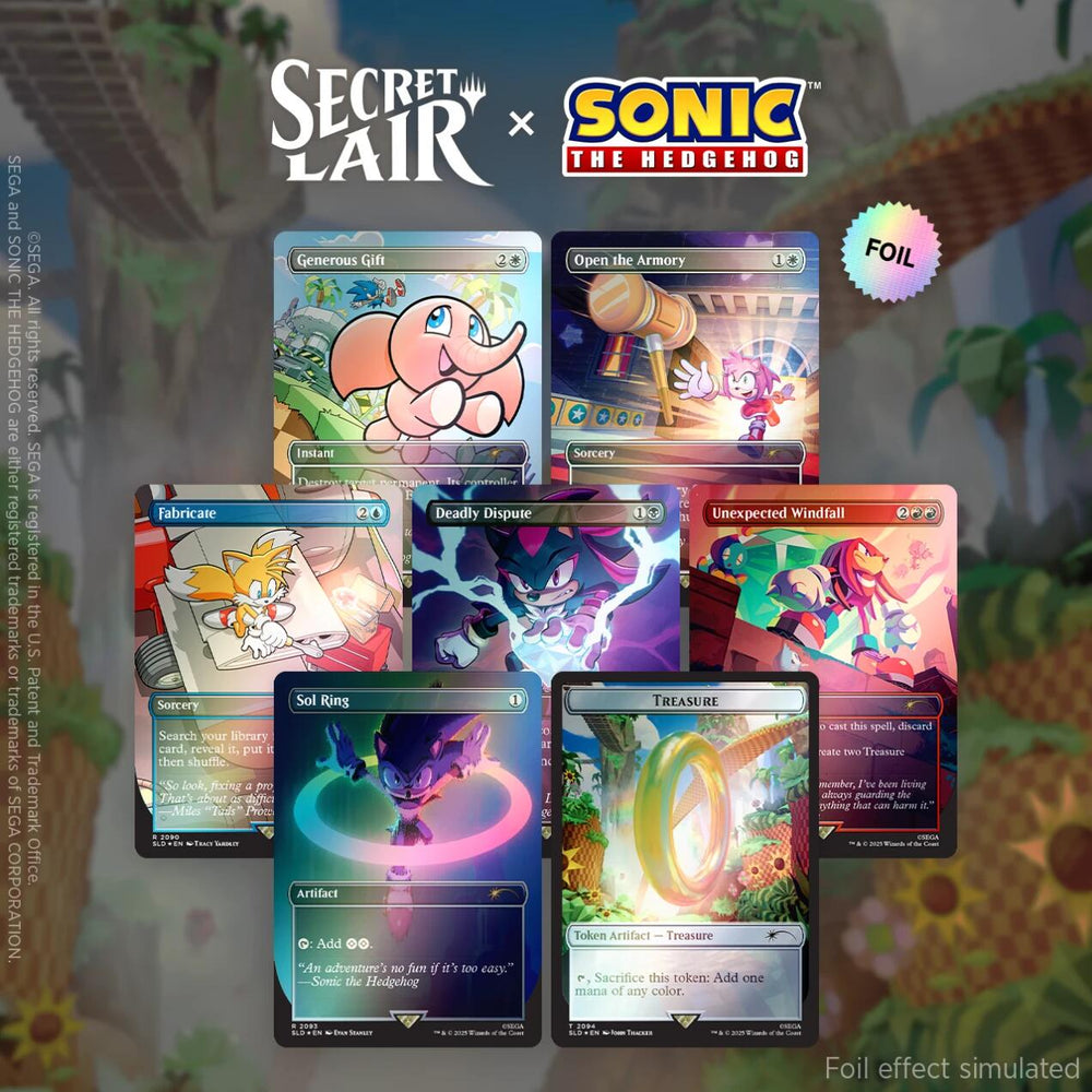 Secret Lair x Sonic the Hedgehog Superdrop: Chasing Adventure (Rainbow Foil) [SLD] (ONLINE ORDER ONLY)