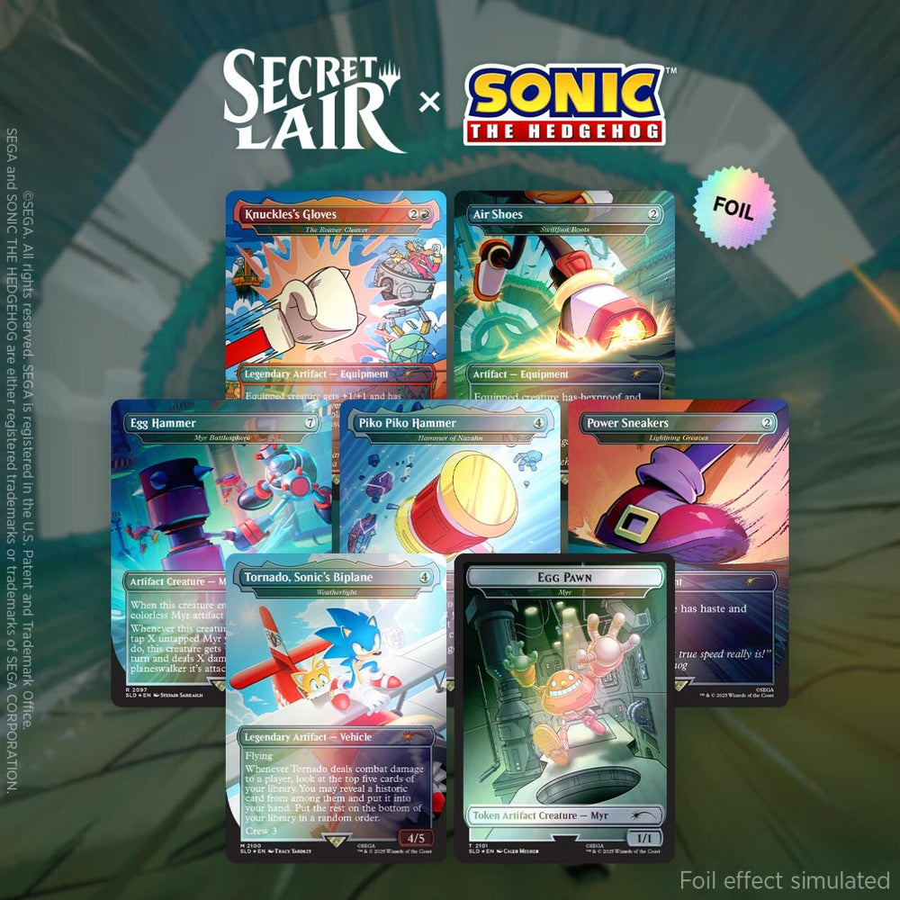 Secret Lair x Sonic the Hedgehog Superdrop: Turbo Gear (Rainbow Foil) [SLD] (ONLINE ORDER ONLY)