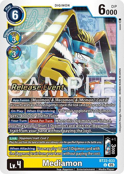 Mediamon [BT22-033] [Cyber Eden Release Event Cards] (ONLINE ORDER ONLY)