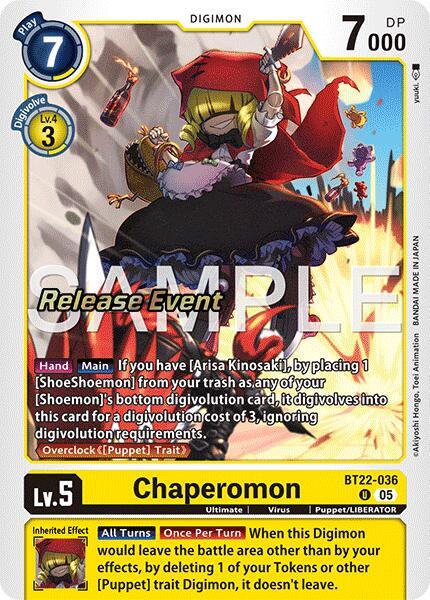 Chaperomon [BT22-036] [Cyber Eden Release Event Cards] (ONLINE ORDER ONLY)