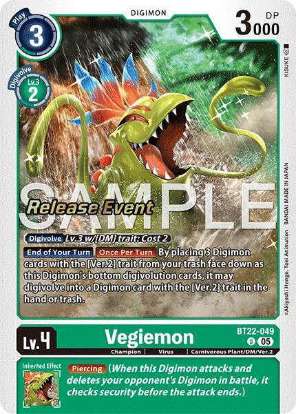 Vegiemon [BT22-049] [Cyber Eden Release Event Cards] (ONLINE ORDER ONLY)