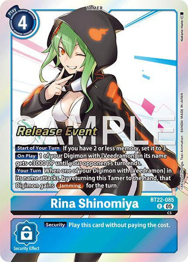 Rina Shinomiya [BT22-085] [Cyber Eden Release Event Cards] (ONLINE ORDER ONLY)