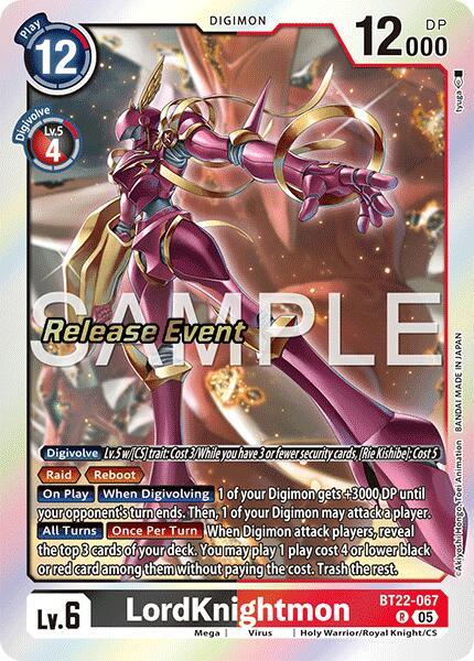 LordKnightmon [BT22-067] [Cyber Eden Release Event Cards] (ONLINE ORDER ONLY)