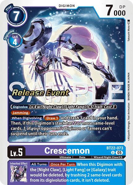 Crescemon [BT22-073] [Cyber Eden Release Event Cards] (ONLINE ORDER ONLY)