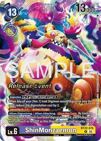 ShinMonzaemon [BT22-076] [Cyber Eden Release Event Cards] (ONLINE ORDER ONLY)