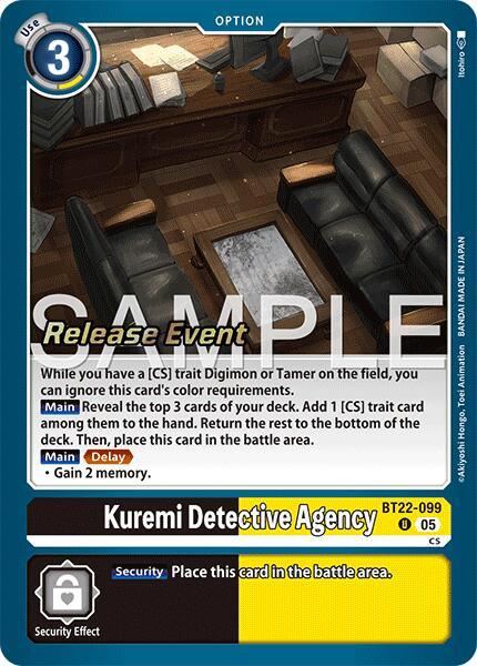 Kuremi Detective Agency [BT22-099] [Cyber Eden Release Event Cards] (ONLINE ORDER ONLY)