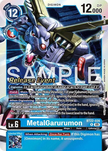 MetalGarurumon [BT22-026] [Cyber Eden Release Event Cards] (ONLINE ORDER ONLY)