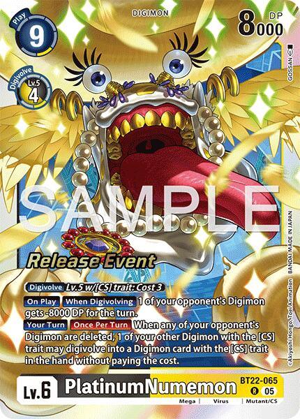 PlatinumNumemon [BT22-065] [Cyber Eden Release Event Cards] (ONLINE ORDER ONLY)