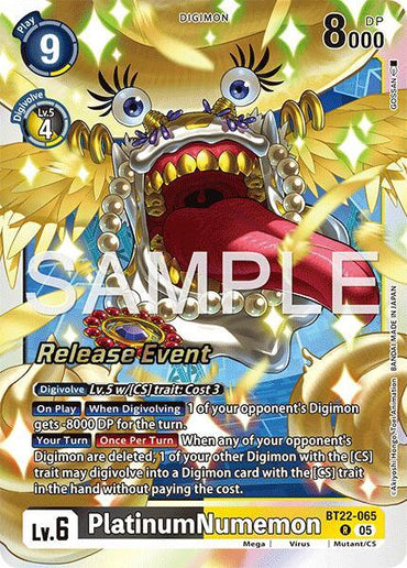 PlatinumNumemon [BT22-065] [Cyber Eden Release Event Cards] (ONLINE ORDER ONLY)