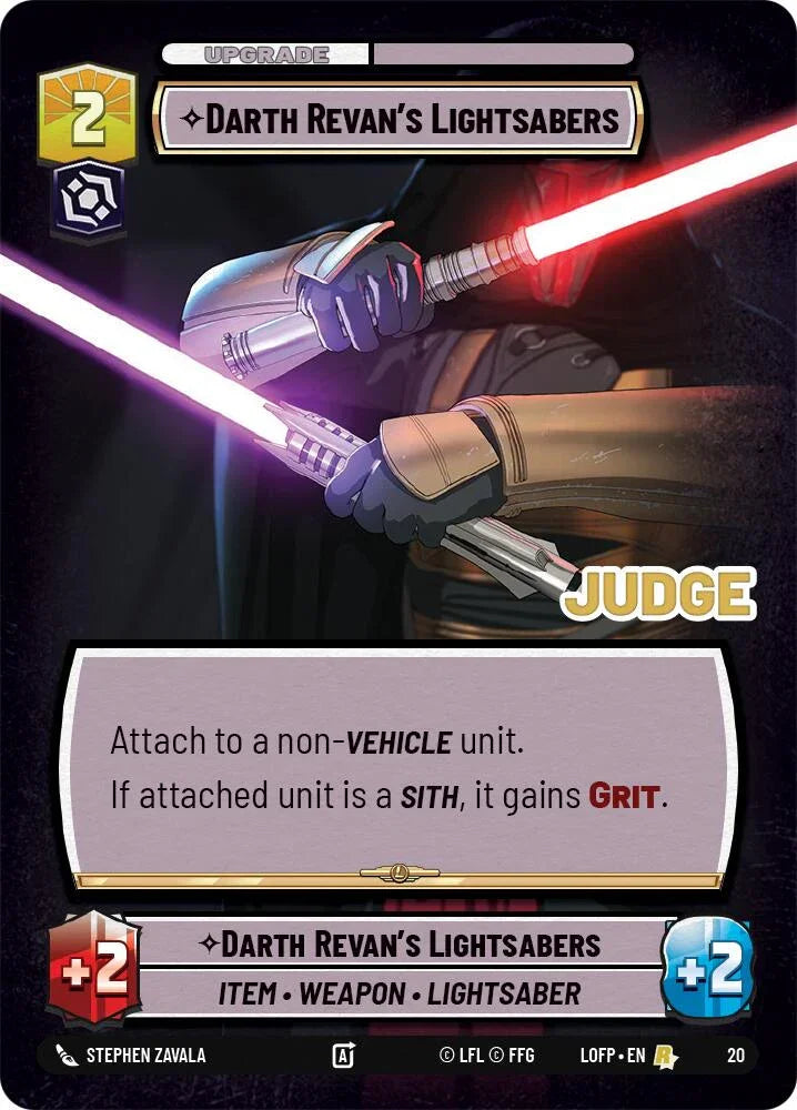 Darth Revan's Lightsabers (20) (20) [Judge Promos] (ONLINE ORDER ONLY)