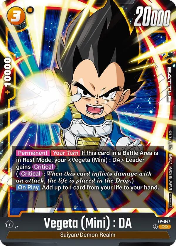 Vegeta (Mini) : DA - FP-047 (Tournament Pack 07) [Fusion World Tournament Cards] (ONLINE ORDER ONLY)