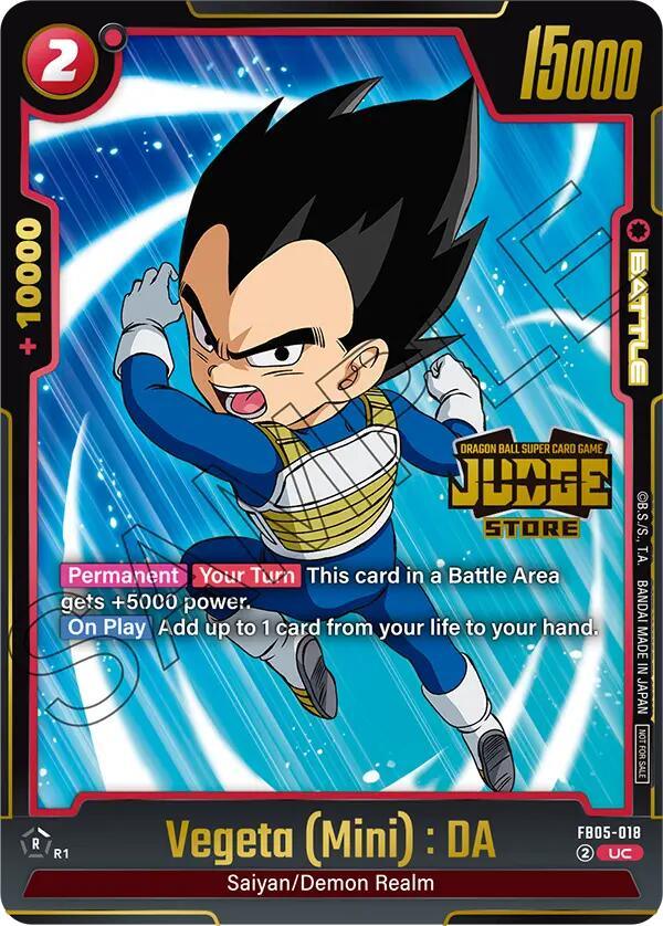 Vegeta (Mini) : DA (Judge Pack 04 - Store Judge) [Fusion World Tournament Cards] (ONLINE ORDER ONLY)