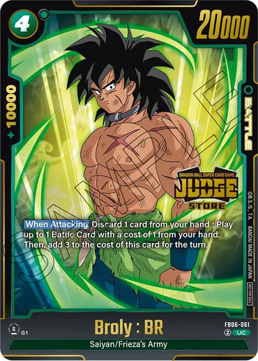 Broly : BR (Judge Pack 04 - Store Judge) [Fusion World Tournament Cards] (ONLINE ORDER ONLY)