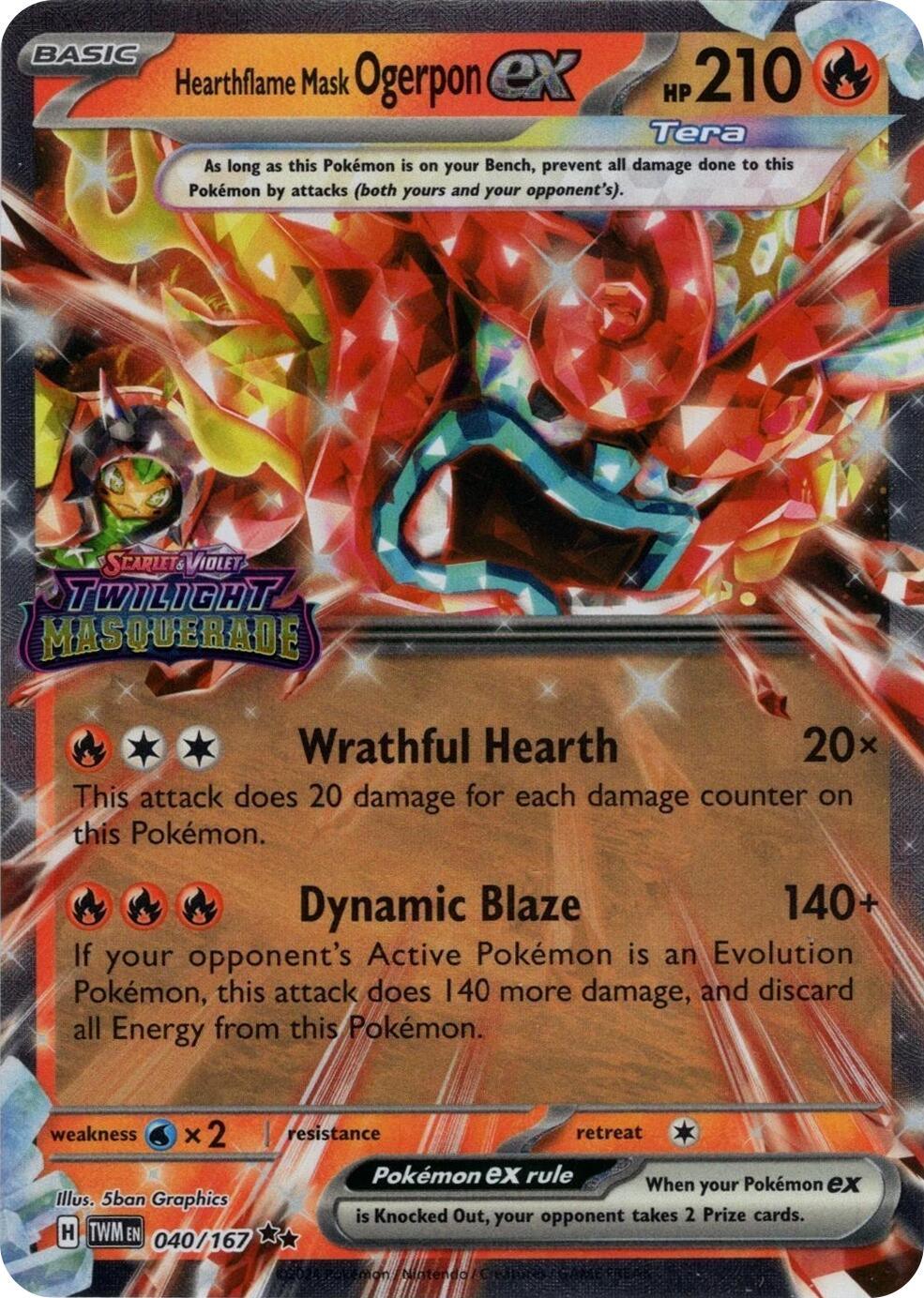 Hearthflame Mask Ogerpon ex (040/167) (Stamped) [Miscellaneous Cards] (ONLINE ORDER ONLY)