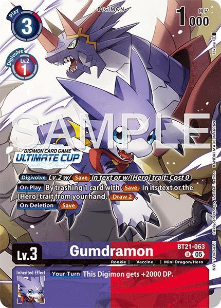 Gumdramon [BT21-063] (Ultimate Cup 25-26 Season 2) [World Convergence] (ONLINE ORDER ONLY)