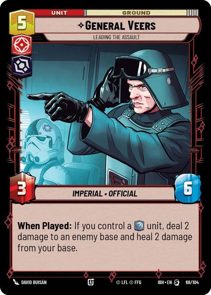 General Veers (68/104) - Leading the Assault (68/104) [Intro Battle: Hoth] (ONLINE ORDER ONLY)
