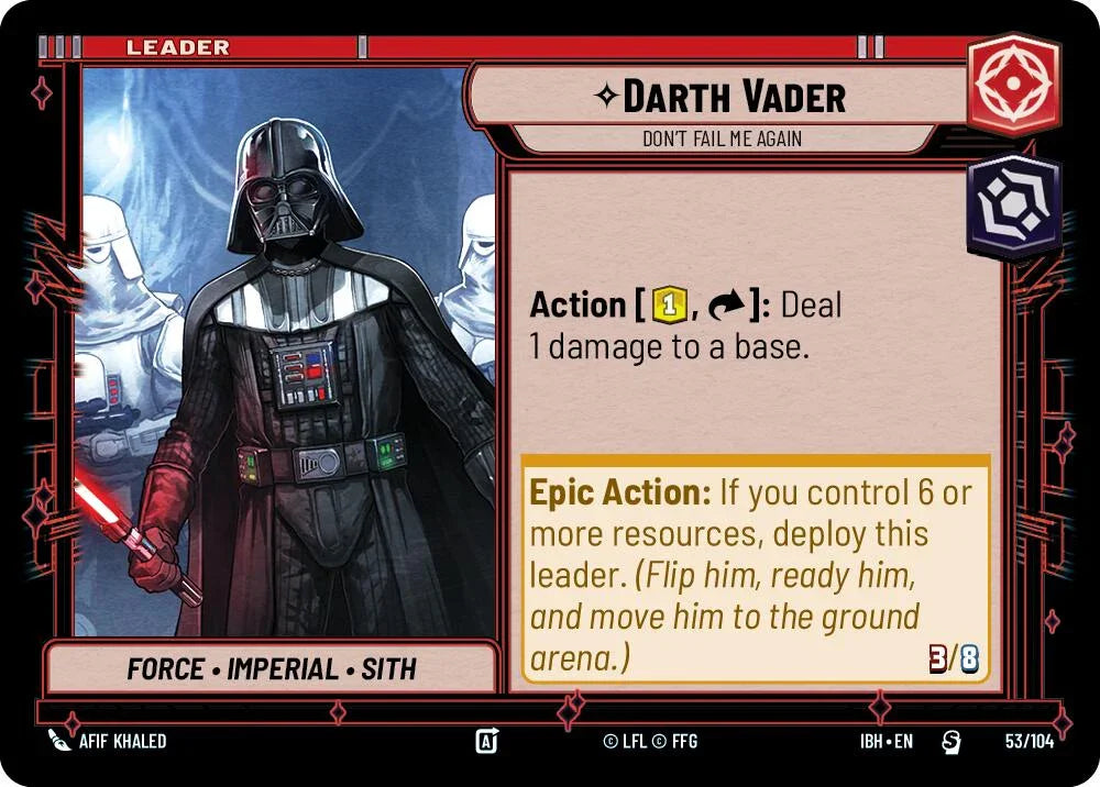 Darth Vader (53/104) - Don't Fail Me Again (53/104) [Intro Battle: Hoth] (ONLINE ORDER ONLY)