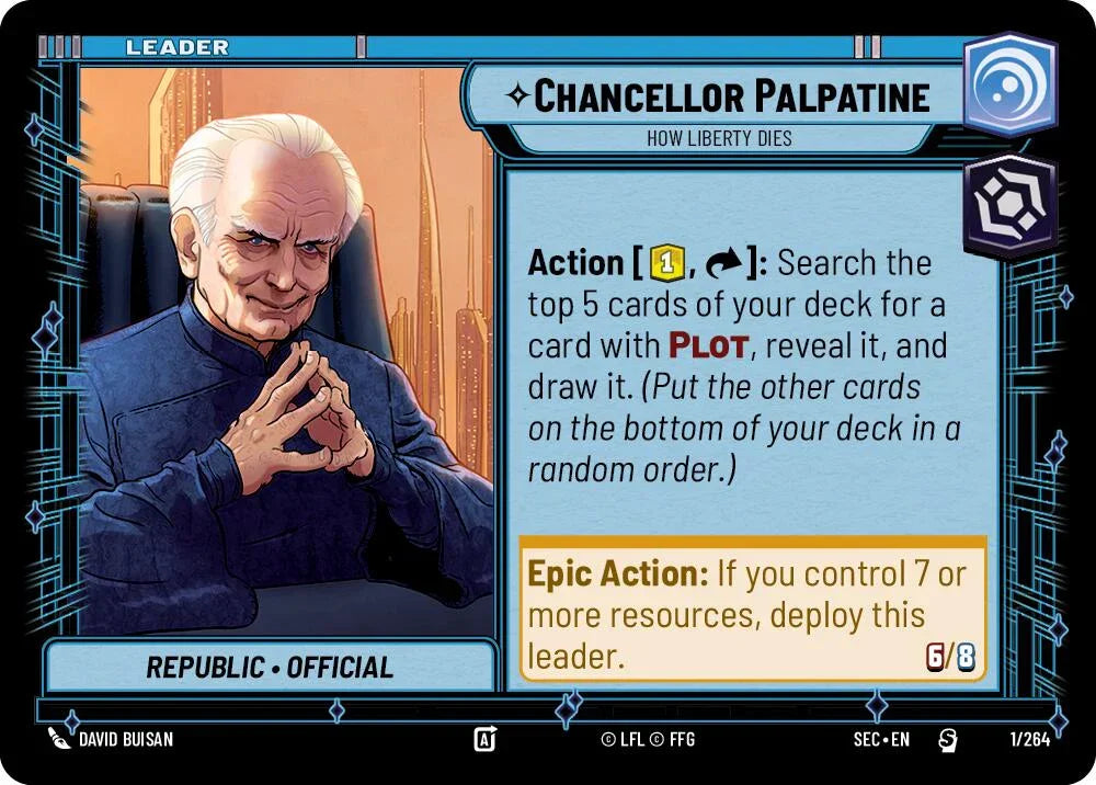 Chancellor Palpatine (1/264) - How Liberty Dies (1/264) [Secrets of Power] (ONLINE ORDER ONLY)