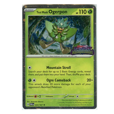 Teal Mask Ogerpon (024/167) (Twilight Masquerade Stamp) [Scarlet & Violet: Twilight Masquerade] (ONLINE ORDER ONLY)