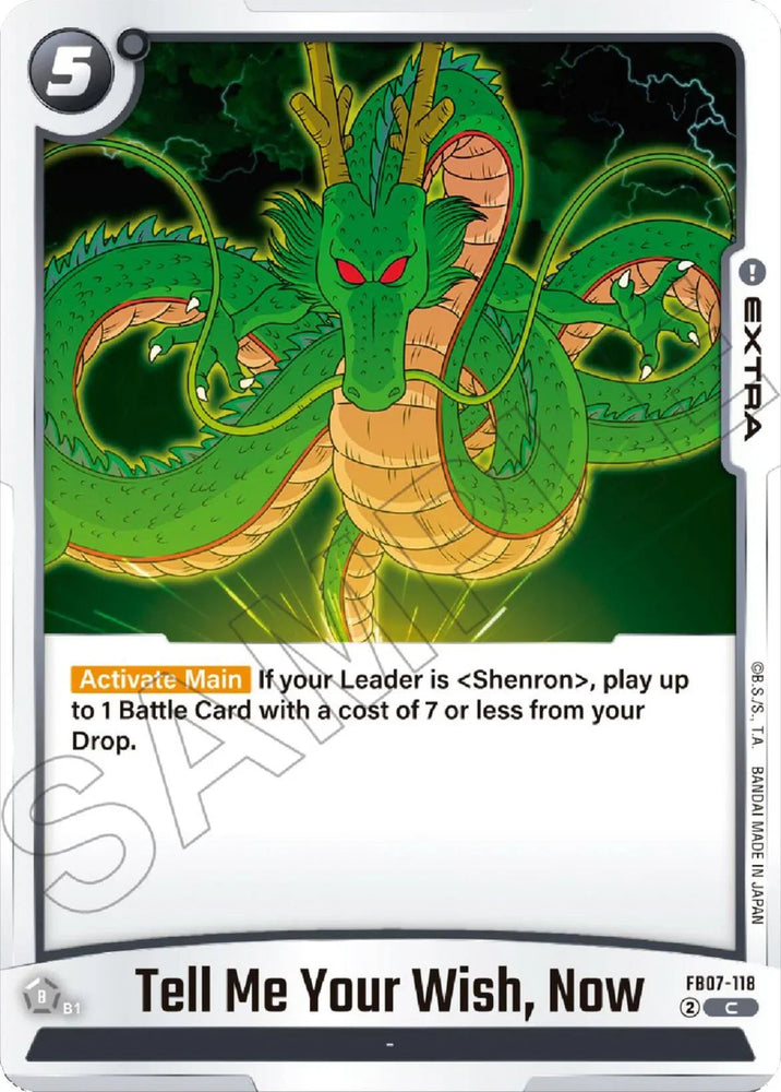 Tell Me Your Wish, Now [Wish For Shenron] (ONLINE ORDER ONLY)