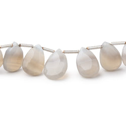 8x7-11x8mm Champagne Agate Faceted Pear Beads 8 inch 18 pieces (ONLINE ORDER ONLY)