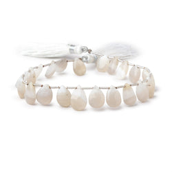 8x7-11x8mm Champagne Agate Faceted Pear Beads 8 inch 18 pieces (ONLINE ORDER ONLY)