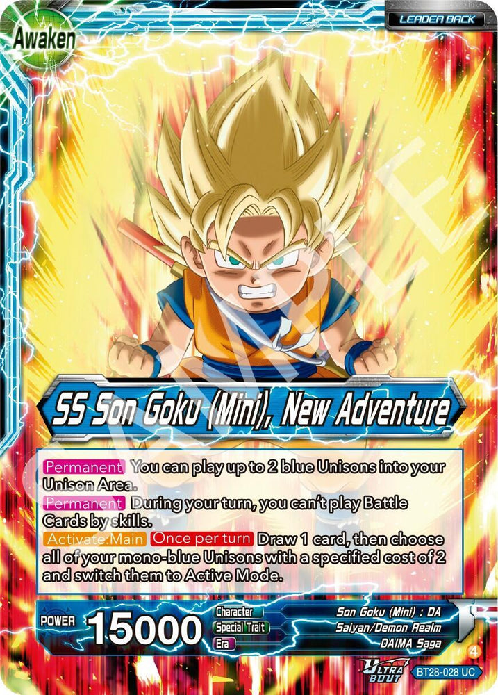 Son Goku (Mini) // SS Son Goku (Mini), New Adventure (BT28-028) [Prismatic Clash] (ONLINE ORDER ONLY)