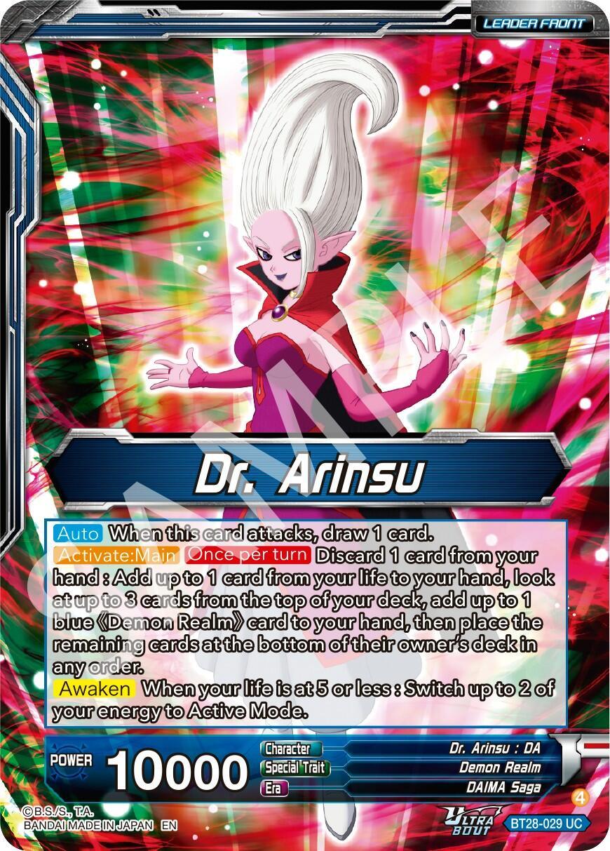 Dr. Arinsu // Dr. Arinsu, Concocting Schemes (BT28-029) [Prismatic Clash] (ONLINE ORDER ONLY)