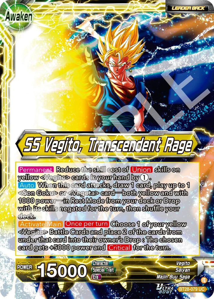 Vegito // SS Vegito, Transcendent Rage (BT28-079) [Prismatic Clash] (ONLINE ORDER ONLY)