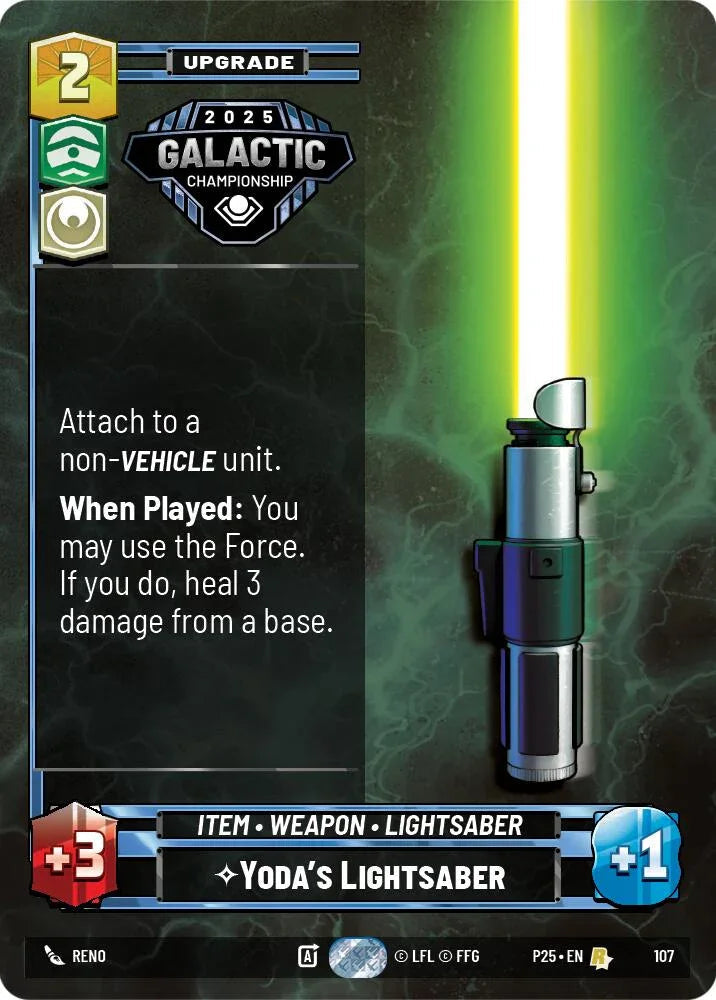 Yoda's Lightsaber (107) (107) [Organized Play Promos] (ONLINE ORDER ONLY)