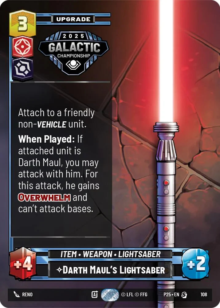 Darth Maul's Lightsaber (108) (108) [Organized Play Promos] (ONLINE ORDER ONLY)