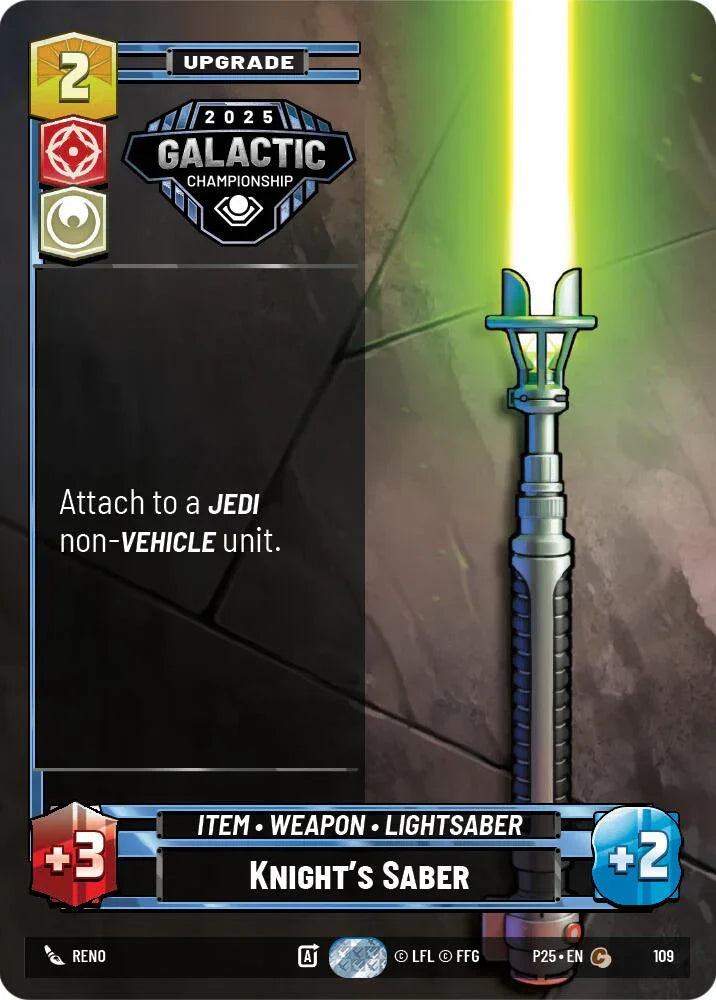Knight's Saber (109) (109) [Organized Play Promos] (ONLINE ORDER ONLY)