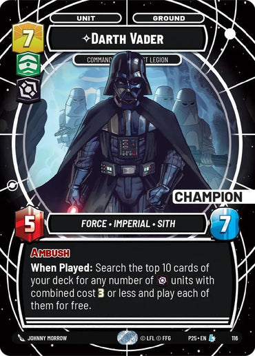 Darth Vader (114) - Commanding the First Legion (Champion) (114) [Organized Play Promos] (ONLINE ORDER ONLY)