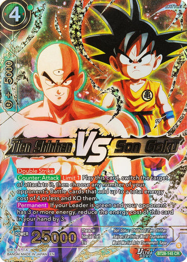 Tien Shinhan VS Son Goku (BT28-145) [Prismatic Clash] (ONLINE ORDER ONLY)