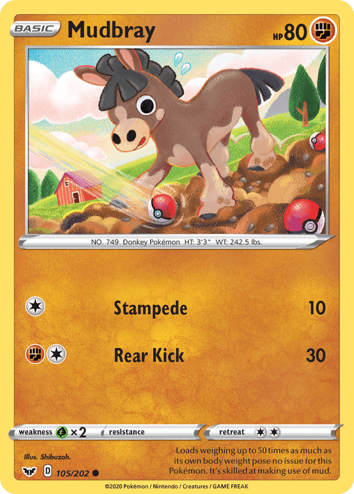Mudbray (105/202) [Sword & Shield: Base Set] (Online Only)