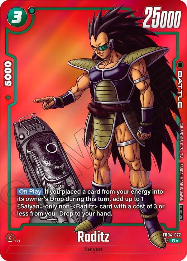 Raditz (Limited Pack MANGA Version 01) [Tournament and Championship Promos] (ONLINE ORDER ONLY)