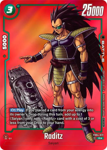Raditz (Limited Pack MANGA Version 01) [Tournament and Championship Promos] (ONLINE ORDER ONLY)
